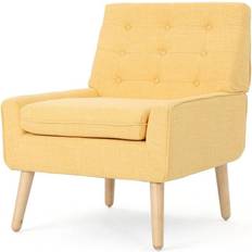 Yellow mid century chair Christopher Knight Home Eilidh Mid Century Armchair