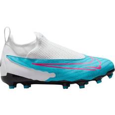 Junior Mercurial Vapor 14 Club Astro Turf Football Boots - White/Baltic Blue