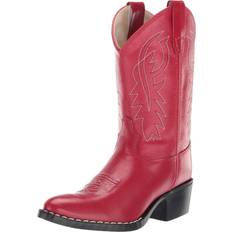 Old West Children Narrow Toe Boots - Red