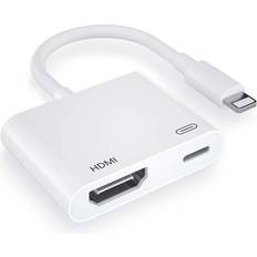 Apple hdmi adapter Apple MFi Certified] Lightning to Sync Screen Converter Charging Port for iPhone HDMI Converter