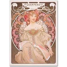 Trademark Fine Art Alphonse Mucha 'Reverie' Canvas Framed Art