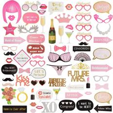 Juvale 72 pieces bachelorette photo booth props for bridal party selfies and decor