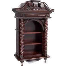 Wall curio cabinet Design Toscano Charles II Curio Wall Cabinet