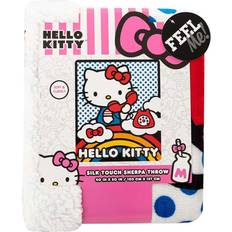 Northwest Hello Kitty On The Phone Silk Touch Sherpa Blankets Blue, Red, White (152.4x127cm)