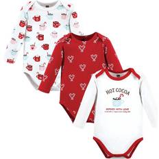 Hudson Baby Unisex Baby Cotton Long-Sleeve Bodysuits, Hot Cocoa, 12-18 Months