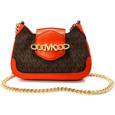 Michael Kors orange ladies hally extra small presbyopia leather crossbody bag