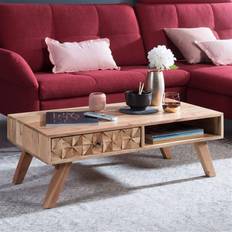 Braun Couchtische Wohnling Holz Couchtisch