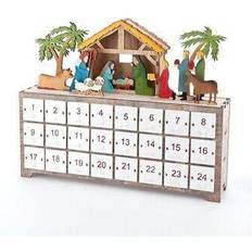 Decorations Kurt Adler Light-up LED Nativity Calendar Wood/Plastic/Fabric Decoration