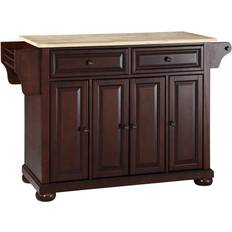 Trolley Tables Crosley Furniture Alexandria Mahogany Kitchen Island Trolley Table