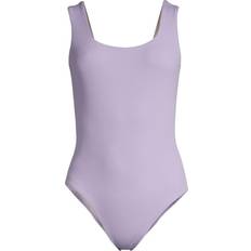 Casall Square Neck Rib Swimsuit - Lavender