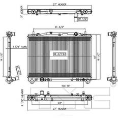 Radiator Covers TYC Radiator Assembly