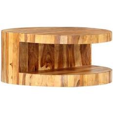 Solid wood round coffee table vidaXL Round Sheesham Coffee Table