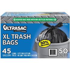 20-30 Gallon Trash Bags - Black, 125 Bags - 1.2 Mil