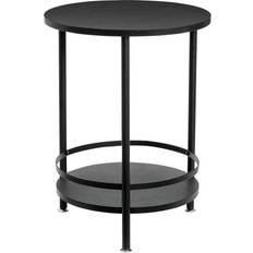 Furniture Honey Can Do Black 2-Tier Small Table