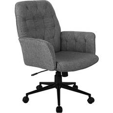 Adjustable Seat - Armrests Office Chairs Techni Mobili Tufted Office Chair 37"