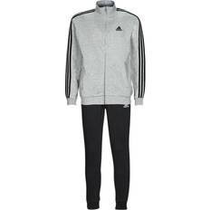 Adidas Baumwolle - Herren - M Jumpsuits & Overalls Adidas Basic 3-Stripes French Terry Track Suit - Medium Grey Heather/Black