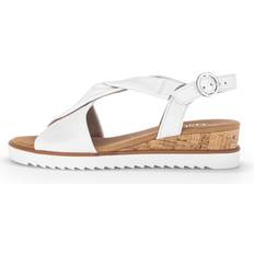 Gabor Slippers & Sandals Gabor RICH Ladies Twisted Leather Sandals White: