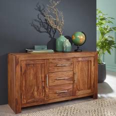 Natur Sideboards Wohnling Massivholz Sheesham 118 Sideboard