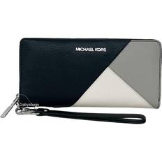 Michael Kors jet set travel large continental wallet color-block black multi