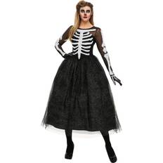 Skeleton Beauty Women's Costume Black/White