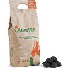 Briquettes Olivette Organic Charcoal Briquettes for Grilling BBQ, USDA Certified Recycled Olive Tree Byproducts