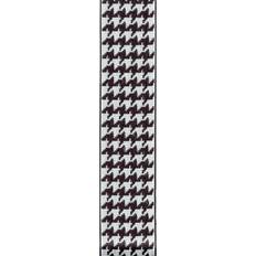 Offray Ribbon White 1 1/2 inch Wired Houndstooth Woven Ribbon 9 feet