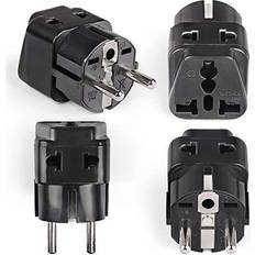 AudioTeknik Plug Adapter EU (Type F) / CH (Type J) « Fiche de secteur