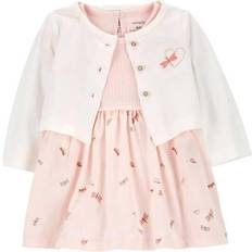 1-3M Children's Clothing Carter's Baby Bodysuit Dress & Cardigan Set 2-piece - Pink