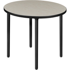 Black round folding table Regency Kee 30" Round Folding Breakroom Table- Grey/ Black Brown Black