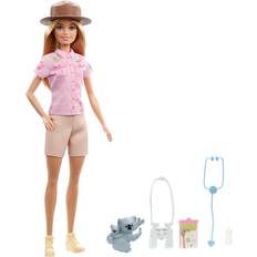 Dolls & Doll Houses Mattel Barbie Zoologist Doll Role-Play Clothing & Accessories: Koala & Baby Figure, Feeding Bottle, Stethoscope, Binoculars, Gift for Ages 3 Years Old & Up