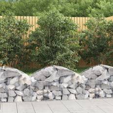 Gabion Baskets vidaXL 40/60 Arched Gabion Basket Galvanised Mesh Wire Stone