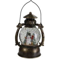 Candlesticks, Candles & Home Fragrances Northlight 8-Inch Black with Snowman Christmas Trees Snow Globe