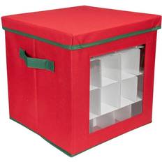 Hearth & Harbor Large Christmas Ornament Storage Box With Adjustable  Dividers