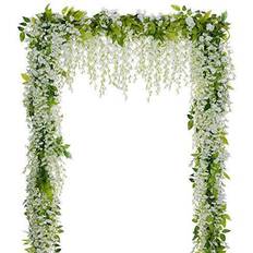 Glas Künstliche Pflanzen Flowers Lvydec Wisteria Garland, 4Pcs Total 28.8ft Wisteria Silk Artificial Plant