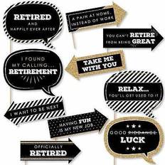 Funny happy retirement retirement party photo booth props kit 10 piece