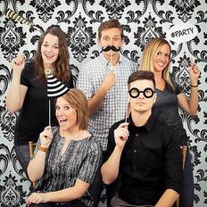 Creative Converting Black and Gold Photo Booth Kit