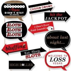 Funny las vegas casino themed photo booth props kit 10 piece