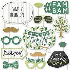 Photoprops Family tree reunion family gathering party photo booth props kit 20 count