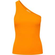 Gestuz M Singleter Gestuz Drew One Shoulder Top - Flame Orange