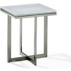 White and glass end tables Eliza End Ultra Small Table