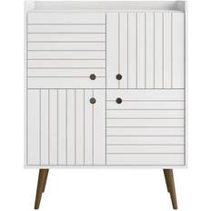 White Cabinets Manhattan Comfort Bogart 45.5" Storage Cabinet