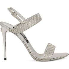 Dolce & Gabbana Sandaletten Dolce & Gabbana KIM rhinestone sandals lgt_grey_crystal
