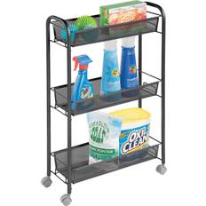 Tables mDesign Steel Rolling Utility Cart Trolley Table