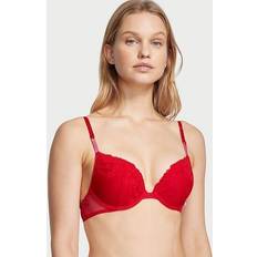 Victoria's Secret Red Bras Victoria's Secret Sexy Tee Lace Push-Up Bra, Red, Women's Bras