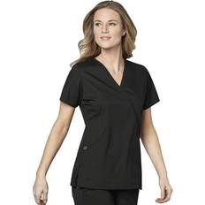 Cotton Base Layers WonderWink women's mock wrap scrub top