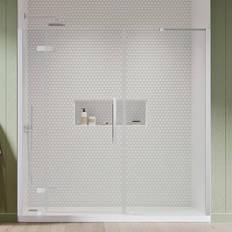 Mixer Shower Outdoor Showers OVE Decors Tampa 73 H Pivot Frameless Shower Gray