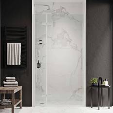 Mixer Shower Outdoor Showers OVE Decors Tampa H Pivot Frameless Shower Gray