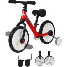 Laufräder Homcom 2-in-1 Kinderfahrrad rot