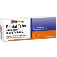Rezeptfreie Arzneimittel Schlaftabs-ratiopharm 25mg 20 Tablette