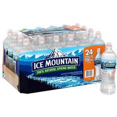 Bottled Water Mountain 100% Natural Spring Water, Regular Flavor, 700ml Bottles with Sport Cap, 24/Carton